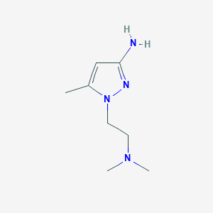 molecular formula C8H16N4 B13070897 1-[2-(Dimethylamino)ethyl]-5-methyl-1H-pyrazol-3-amine 