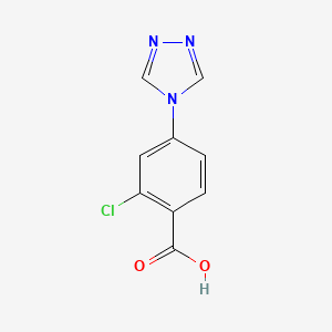 molecular formula C9H6ClN3O2 B1307091 2-氯-4-(4H-1,2,4-三唑-4-基)苯甲酸 CAS No. 842977-29-1