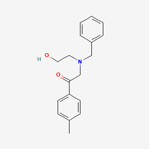 molecular formula C18H21NO2 B13070921 2-[Benzyl(2-hydroxyethyl)amino]-1-(4-methylphenyl)ethan-1-one 