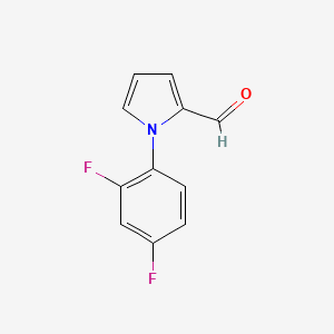 molecular formula C11H7F2NO B1307093 1-(2,4-difluorophenyl)-1H-pyrrole-2-carbaldehyde CAS No. 125126-74-1