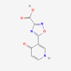 molecular formula C8H5N3O4 B13070943 5-(4-Oxo-1,4-dihydropyridin-3-yl)-1,2,4-oxadiazole-3-carboxylic acid 