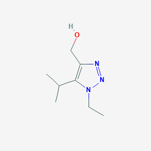 molecular formula C8H15N3O B13070967 [1-Ethyl-5-(propan-2-yl)-1H-1,2,3-triazol-4-yl]methanol 