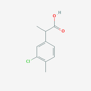 molecular formula C10H11ClO2 B13070973 2-(3-Chloro-4-methylphenyl)propanoic acid 