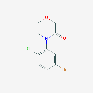 molecular formula C10H9BrClNO2 B13070990 4-(5-Bromo-2-chloro-phenyl)-morpholin-3-one 