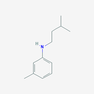 molecular formula C12H19N B13070997 3-methyl-N-(3-methylbutyl)aniline 