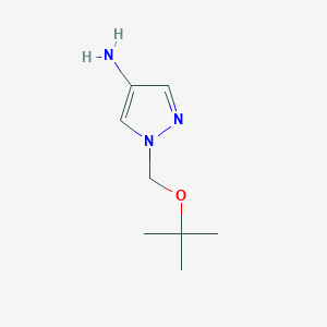 molecular formula C8H15N3O B13071014 1-[(tert-Butoxy)methyl]-1H-pyrazol-4-amine 