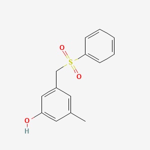 3-Methyl-5-((phenylsulfonyl)methyl)phenol