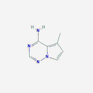 molecular formula C7H8N4 B13071027 5-Methylpyrrolo[2,1-f][1,2,4]triazin-4-amine 