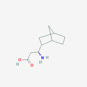 molecular formula C10H17NO2 B13071033 (3R)-3-Amino-3-{bicyclo[2.2.1]heptan-2-yl}propanoic acid 