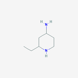 molecular formula C7H16N2 B13071054 2-Ethylpiperidin-4-amine 