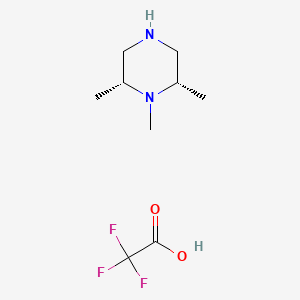 molecular formula C9H17F3N2O2 B13071062 (2S,6R)-1,2,6-Trimethylpiperazine 2,2,2-trifluoroacetate 