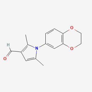 1-(2,3-dihydro-1,4-benzodioxin-6-yl)-2,5-dimethyl-1H-pyrrole-3-carbaldehyde