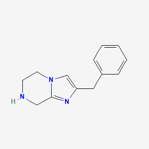 molecular formula C13H15N3 B13071078 2-Benzyl-5H,6H,7H,8H-imidazo[1,2-A]pyrazine CAS No. 1342347-01-6