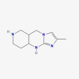 molecular formula C10H16N4 B13071105 5-Methyl-2,4,7,11-tetraazatricyclo[7.4.0.0,3,7]trideca-3,5-diene 