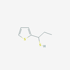 molecular formula C7H10S2 B13071112 1-(Thiophen-2-YL)propane-1-thiol 