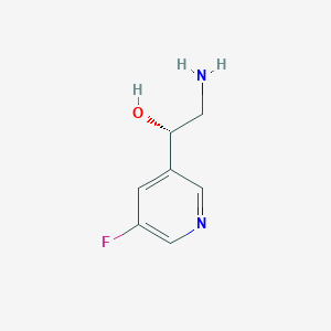 molecular formula C7H9FN2O B13071146 (1S)-2-Amino-1-(5-fluoropyridin-3-yl)ethan-1-ol 