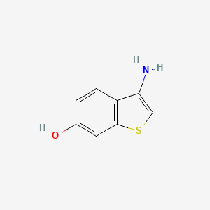 molecular formula C8H7NOS B13071150 3-Amino-1-benzothiophen-6-ol 