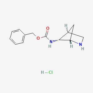 molecular formula C13H17ClN2O2 B13071158 Rac-benzyl N-[(1R,4R,5S)-2-azabicyclo[2.1.1]hexan-5-yl]carbamate hydrochloride 