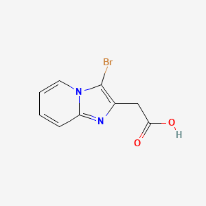 molecular formula C9H7BrN2O2 B13071173 2-{3-Bromoimidazo[1,2-a]pyridin-2-yl}acetic acid 