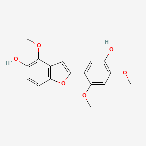 molecular formula C17H16O6 B13071199 Gnetumelin B 