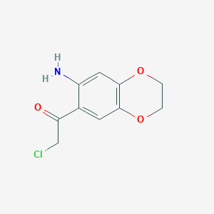 B130712 1-(7-Amino-2,3-dihydro-benzo[1,4]dioxin-6-YL)-2-chloro-ethanone CAS No. 149809-31-4