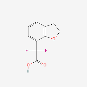 molecular formula C10H8F2O3 B13071225 2-(2,3-Dihydro-1-benzofuran-7-yl)-2,2-difluoroacetic acid 