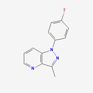 molecular formula C13H10FN3 B13071231 1-(4-Fluorophenyl)-3-methyl-1h-pyrazolo[4,3-b]pyridine 