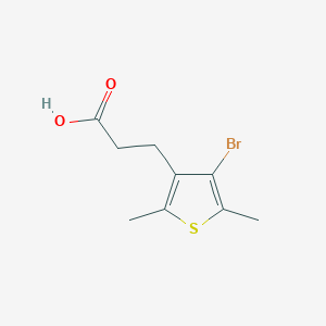 molecular formula C9H11BrO2S B13071256 3-(4-Bromo-2,5-dimethylthiophen-3-yl)propanoic acid 