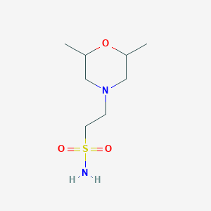 molecular formula C8H18N2O3S B13071300 2-(2,6-Dimethylmorpholin-4-yl)ethane-1-sulfonamide 