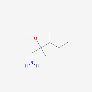 molecular formula C8H19NO B13071327 2-Methoxy-2,3-dimethylpentan-1-amine 