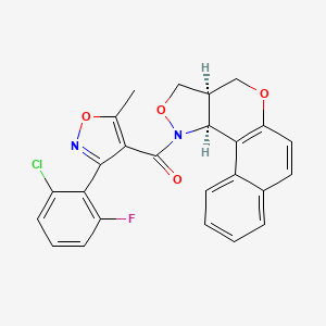 (13S,17R)-16-[3-(2-chloro-6-fluorophenyl)-5-methyl-1,2-oxazole-4-carbonyl]-11,15-dioxa-16-azatetracyclo[8.7.0.0^{2,7}.0^{13,17}]heptadeca-1,3,5,7,9-pentaene