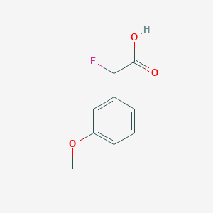 molecular formula C9H9FO3 B13071398 2-Fluoro-2-(3-methoxyphenyl)acetic acid 