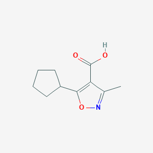 5-Cyclopentyl-3-methyl-1,2-oxazole-4-carboxylic acid