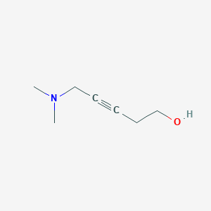 molecular formula C7H13NO B13071410 5-(Dimethylamino)pent-3-YN-1-OL CAS No. 104602-35-9