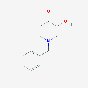 molecular formula C12H15NO2 B13071415 1-Benzyl-3-hydroxypiperidin-4-one 