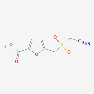 molecular formula C8H7NO5S B13071427 5-[(Cyanomethanesulfonyl)methyl]furan-2-carboxylic acid 