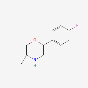 2-(4-Fluorophenyl)-5,5-dimethylmorpholine