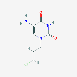 molecular formula C7H8ClN3O2 B13071509 5-Amino-1-(3-chloroprop-2-en-1-yl)-1,2,3,4-tetrahydropyrimidine-2,4-dione 