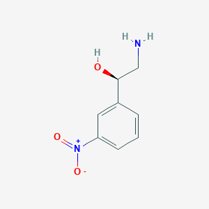 molecular formula C8H10N2O3 B13071516 (1R)-2-amino-1-(3-nitrophenyl)ethan-1-ol 