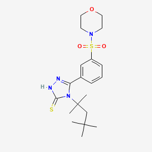 5-[3-(Morpholine-4-sulfonyl)-phenyl]-4-(1,1,3,3-tetramethyl-butyl)-4H-[1,2,4]triazole-3-thiol