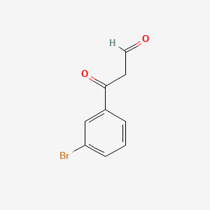 molecular formula C9H7BrO2 B13071523 3-(3-Bromophenyl)-3-oxopropanal 