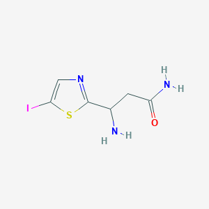 molecular formula C6H8IN3OS B13071530 3-Amino-3-(5-iodo-1,3-thiazol-2-yl)propanamide 