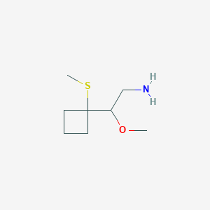 2-Methoxy-2-[1-(methylsulfanyl)cyclobutyl]ethan-1-amine