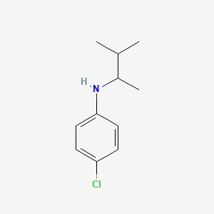 molecular formula C11H16ClN B13071552 4-chloro-N-(3-methylbutan-2-yl)aniline 