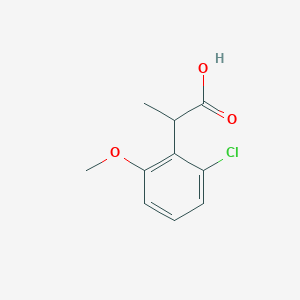 molecular formula C10H11ClO3 B13071575 2-(2-Chloro-6-methoxyphenyl)propanoic acid 