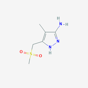 3-(Methanesulfonylmethyl)-4-methyl-1H-pyrazol-5-amine