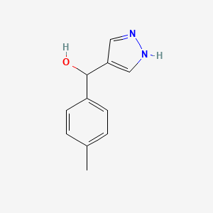 molecular formula C11H12N2O B13071584 (4-Methylphenyl)(1H-pyrazol-4-yl)methanol 