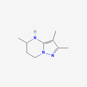 molecular formula C9H15N3 B13071600 2,3,5-Trimethyl-4H,5H,6H,7H-pyrazolo[1,5-a]pyrimidine 