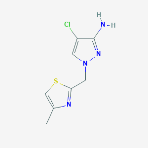 4-chloro-1-[(4-methyl-1,3-thiazol-2-yl)methyl]-1H-pyrazol-3-amine