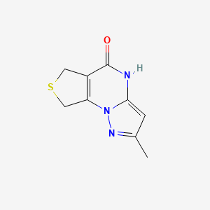 11-Methyl-4-thia-1,8,12-triazatricyclo[7.3.0.0,2,6]dodeca-2(6),9,11-trien-7-one